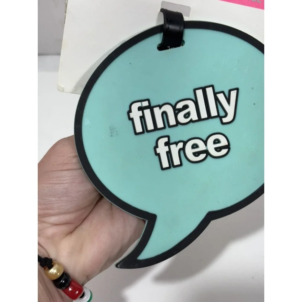 New Luggage Finally‎ Free Silicon Travel Theme Big Luggage Bag Tag Green